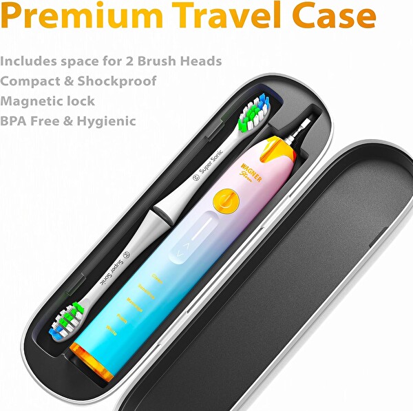 Wagner & Stern Basınç Sensörlü Ultrasonik Beyazlatıcı Mavi-Pembe Diş Fırçası