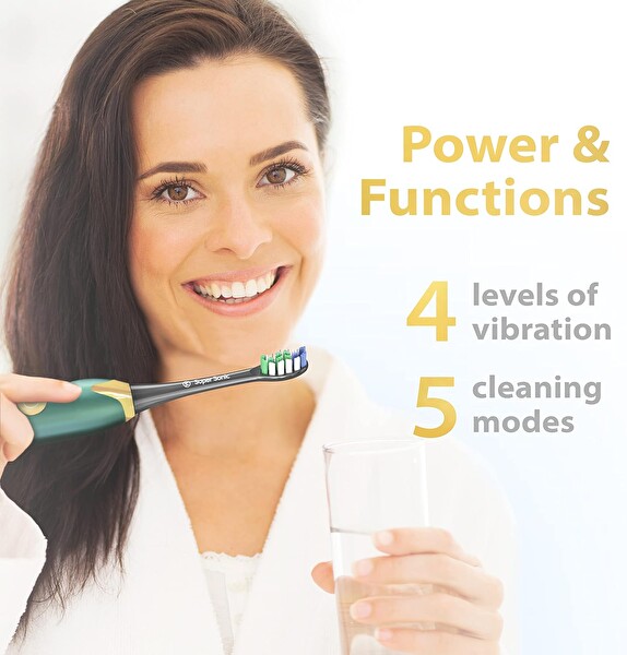 Wagner & Stern Basınç Sensörlü Ultrasonik Beyazlatıcı Yeşil-Altın Diş Fırçası