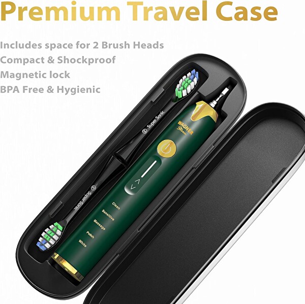 Wagner & Stern Basınç Sensörlü Ultrasonik Beyazlatıcı Yeşil-Altın Diş Fırçası