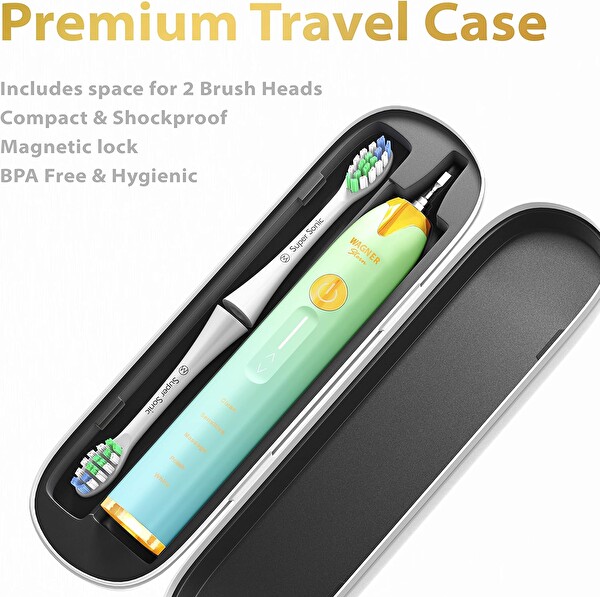 Wagner & Stern Basınç Sensörlü Ultrasonik Beyazlatıcı Mavi-Yeşil Diş Fırçası