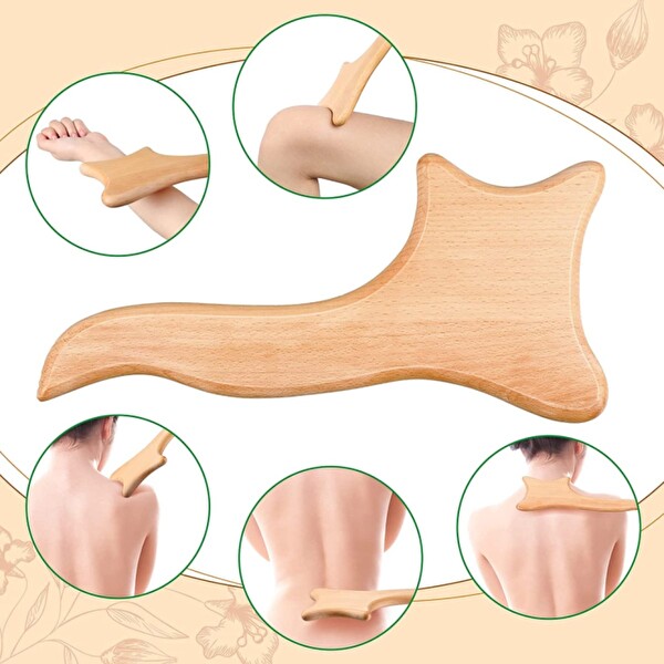 Next Craft M1 %100 Doğal Selülit Giderici Ahşap Masaj Aleti ve Akapunktur El Yapımı Lenf Drenaj