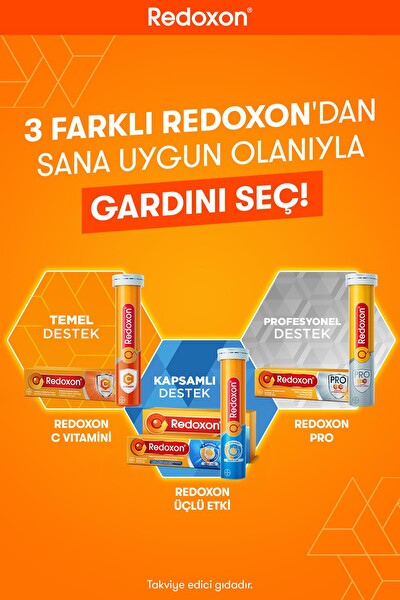 Redoxon C Vitamini 15 Efervesan Tablet 3li Paket I 1000 Mg C Vitamini İçeren Takviye Edici Gıda