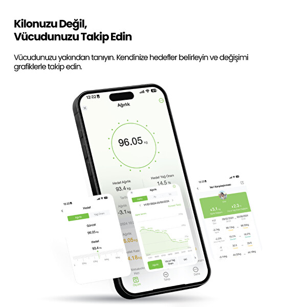 Relux RBS2000 Wellness Siyah Akıllı Vücut Analiz Tartısı