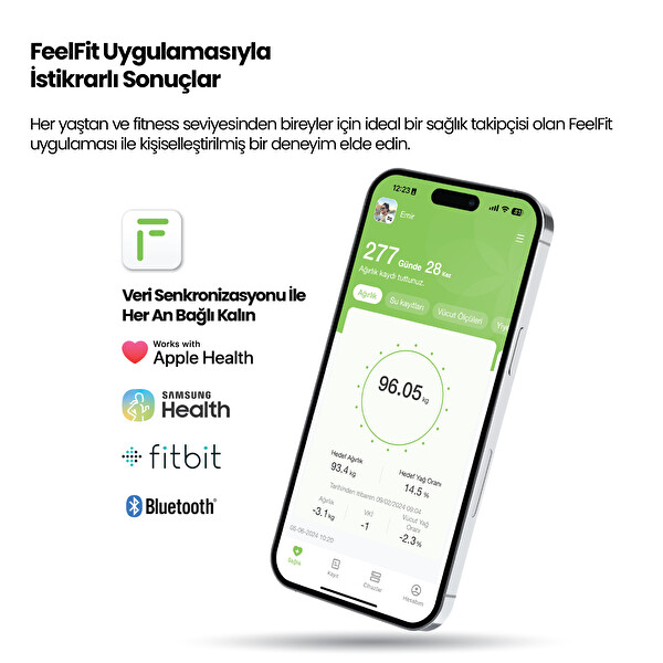 Relux RBS2000 Wellness Siyah Akıllı Vücut Analiz Tartısı