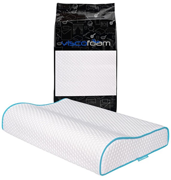 Viscofoam Viscofoam 58x39x12/8.5 CM Yüksek Boyun Destekli Ortopedik Visco Yastık