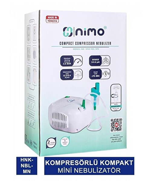 Nimo Mini Kompresörlü Kompak Nebulizatör Cihazı NMO-001