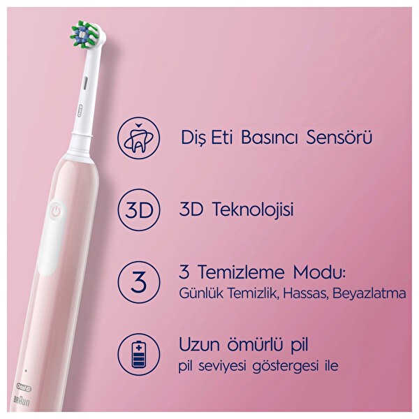 Oral-B Pro Series 1 Pembe Şarjlı Diş Fırçası