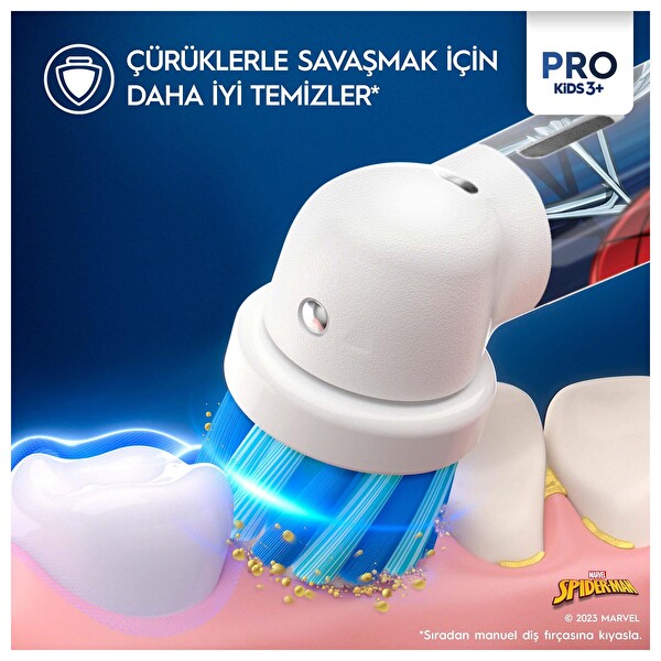 Oral-B Vitality Pro Spiderman Özel Seri Çocuklar İçin Şarj Edilebilir Diş Fırçası