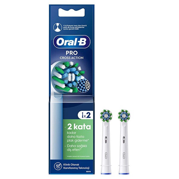 Oral-B Pro Cross Action X-Filament Şarjlı Diş Fırçası Yedek Başlığı - 2 Adet
