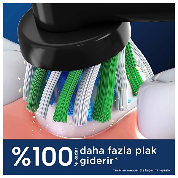 Oral-B Pro Cross Action X-Filament Siyah Şarjlı Diş Fırçası Yedek Başlığı - 4 Adet