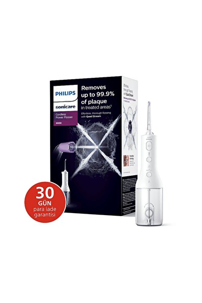 Philips Sonicare Power Flosser 3000 HX3826/31 Kablosuz Ağız Duşu - Yedek Başlık - Beyaz