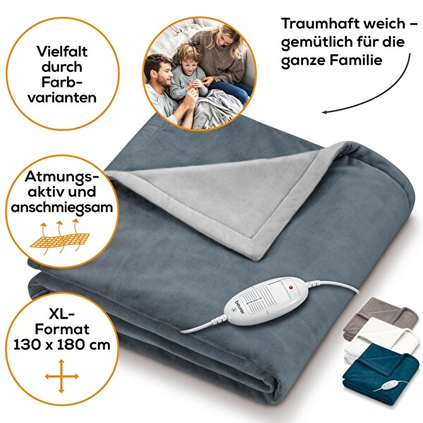 Beurer HD 75 Koyu Gri Elektrikli Battaniye