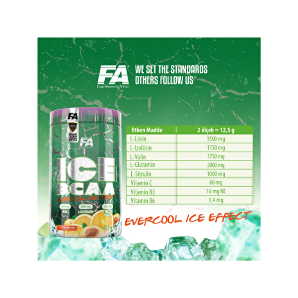 Fa Nutrition Ice BCAA 375 GR Ice Citrus & Peach