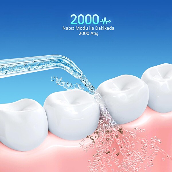 Valkyrie Şarj Edilebilir Taşınabilir Ağız Duşu 280 ML Diş Protez Bakım Cihazı Gündelik Kullanım