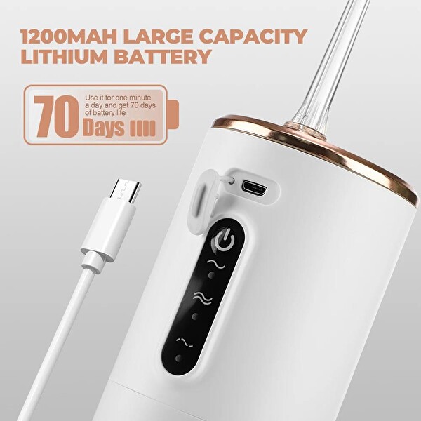 Valkyrie Şarj Edilebilir Taşınabilir Ağız Duşu 280 ML Diş Protez Bakım Cihazı Gündelik Kullanım