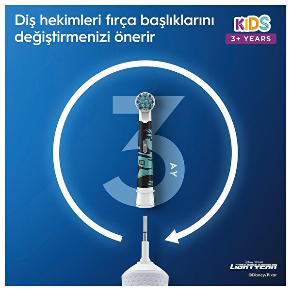 Oral-B D100 Vitality Lightyear Özel Seri Çocuklar İçin Ekstra Yumuşak Şarj Edilebilir Diş Fırçası