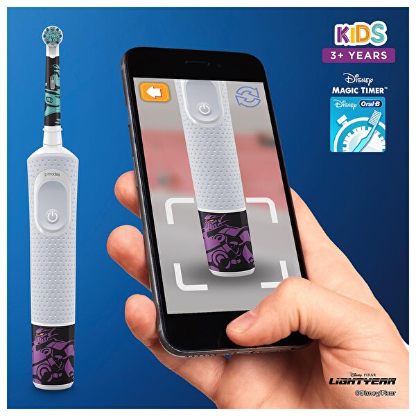 Oral-B D100 Vitality Lightyear Özel Seri Çocuklar İçin Ekstra Yumuşak Şarj Edilebilir Diş Fırçası