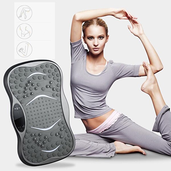 Valkyrie M570 Titreşimli Masaj ve Spor Aleti Vibrating Plate - 2x Direnç Lastiği - Bluetooth USB Bağlantı Speaker - Kumandalı