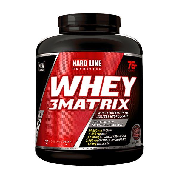Hardline Whey 3 Matrix 2300 GR Çilek Aromalı