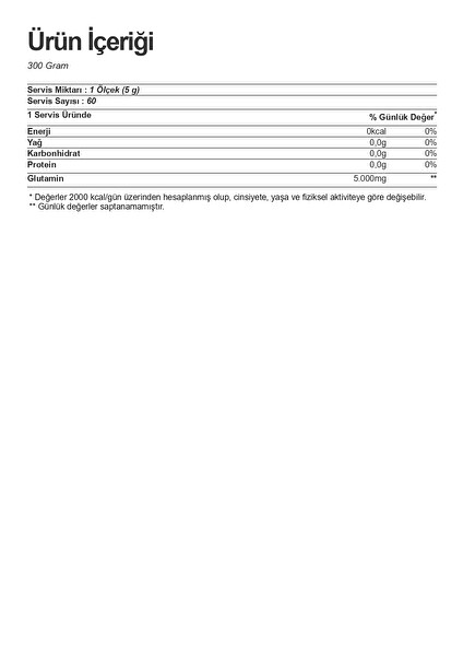 Hardline Glutapure 300 GR Aromasız