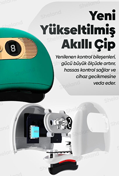 Sheland Doğal Bian Taşlı Gua Sha Masaj Taşı Isıtmalı Titreşimli 9 Kademeli Masaj Aleti Cilt Şekillendirme