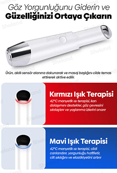 Sheland 42 Derece Isıtmalı ve Titreşimli Göz Altı Çevresi ve Dudak Bakım Cihazı Çizgileri İyileştirir