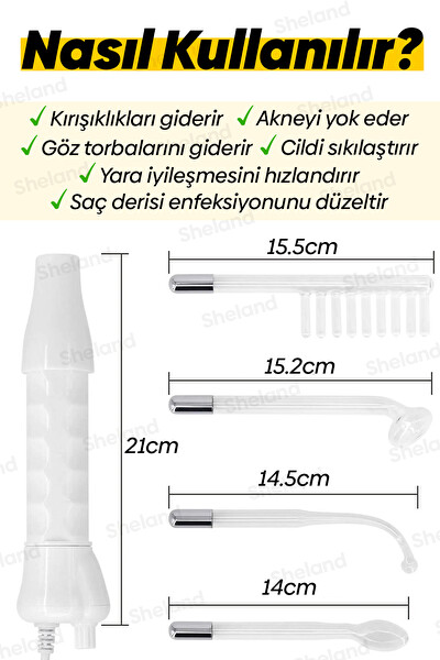 Sheland Pro High Frequency Yüksek Frekans Cilt Temizleyici ve Bakım Cihazı
