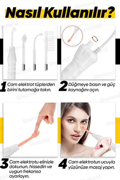 Sheland Pro High Frequency Yüksek Frekans Cilt Temizleyici ve Bakım Cihazı