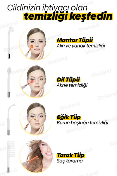 Sheland Pro High Frequency Yüksek Frekans Cilt Temizleyici ve Bakım Cihazı