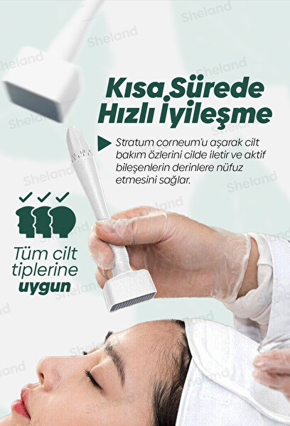 Sheland Dermastamp 140 Titanyum İğneli Ayarlanabilir 10 İğne Ölçülü 0.25 MM - 3.00 MM
