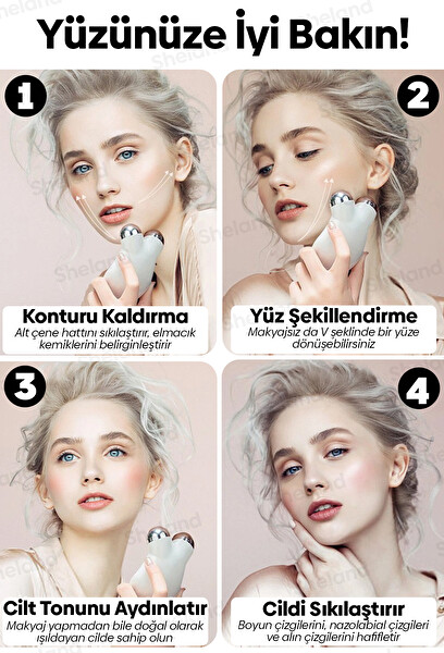 Sheland Pro Ems Sıkılaştırma Yenileyici Ve Canlandırıcı Yüz Masaj Ve Temizleme Cihazı