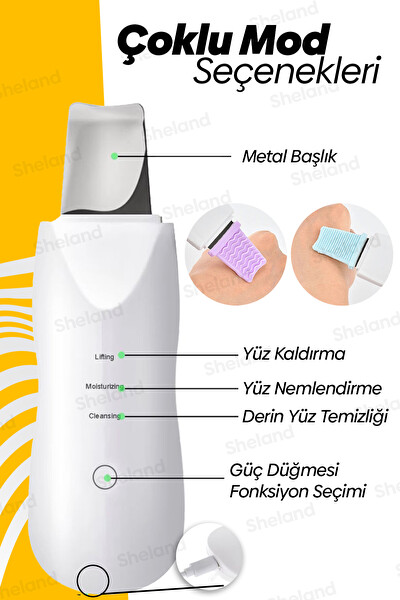 Sheland Ultrasonik Yüz Spatulası Siyah Nokta Giderici