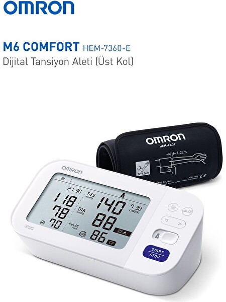 Omron M6 Comfort Afib HEM-7380-E Koldan Dijital Tansiyon Aleti