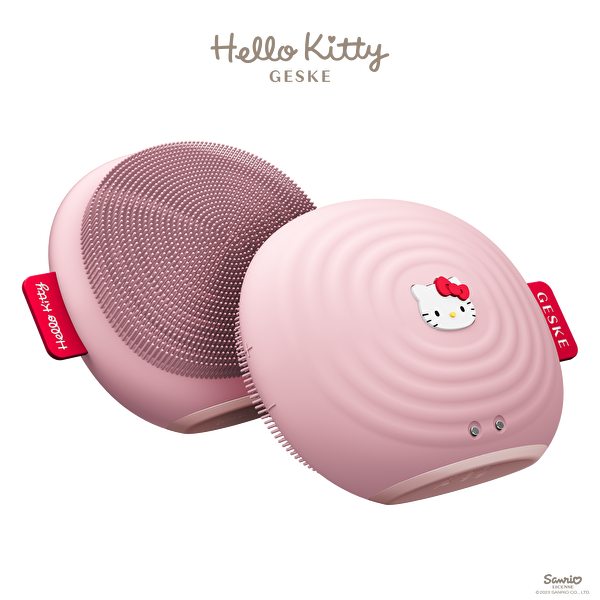 Geske Hello Kitty Titreşimli Pembe Yüz Temizleme Ve Masaj Cihazı| Sonic Thermo Facial Brush