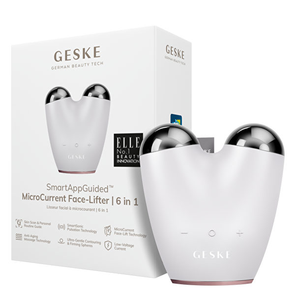 Geske Titreşimli Mikro Akım, Yaşlanma Karşıtı Yüz ve Vücut Sıkılaştırma Cihazı Beyaz | MicroCurrent Face Lifter