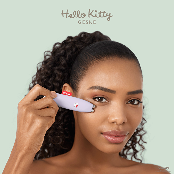 Geske Hello Kitty Titreşimli Mikro Akım Yüz Sıkılaştırıcı Akıllı Kalem Lila| Microcurrent Face-lift Pen