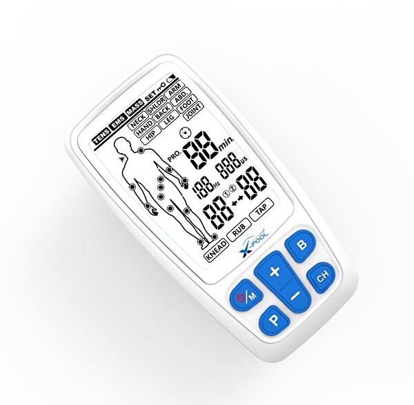 X-Pool R-C4A Bataryalı 2 Kanallı Dijital Tens EMS Masaj Cihazı