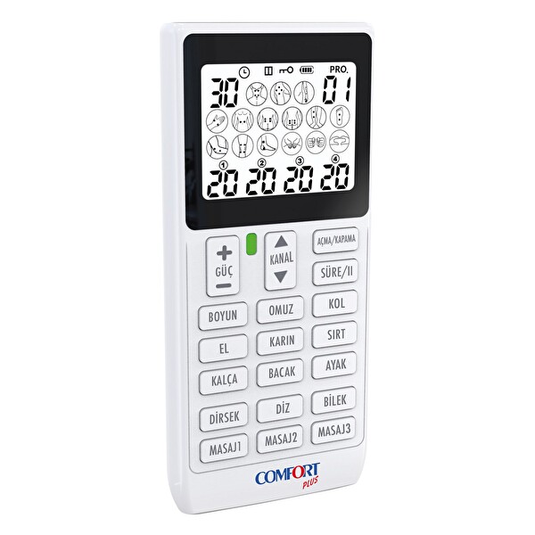 Comfort Plus M101A-WH2 4 Kanallı 8 Pedli 60 Programlı Şarjlı Dijital EMS & TENS Türkçe Fizik Tedavi ve Masaj