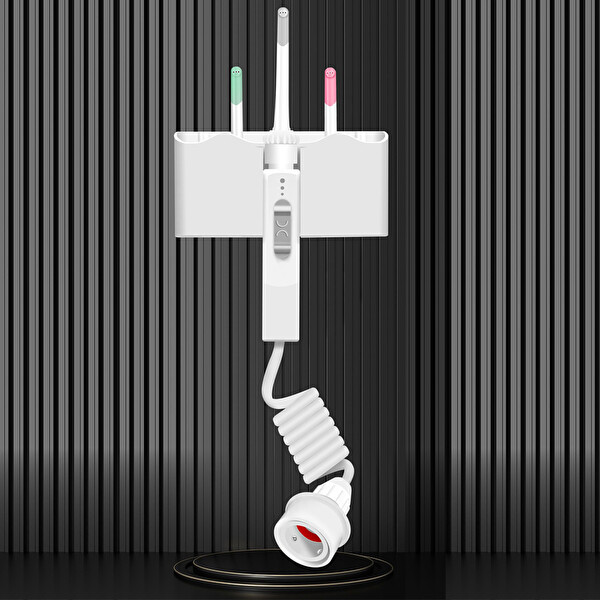 Ghdent 3 Başlıklı Askılıklı Musluk Bağlantılı Şarjsız ve Kademe Ayarlı Hijyenik Temizlik Manuel Ağız Duşu