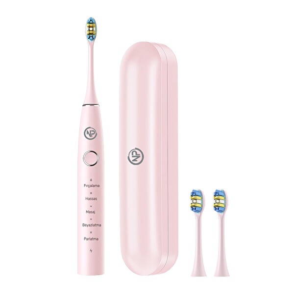 NPO Nicefeel X610-Z Dakikada 40000 Titreşim Şarjlı Sonic Profesyonel Diş Fırçası Pembe