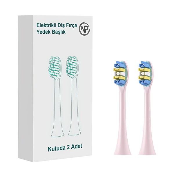 NPO Nicefeel X610-Z Dakikada 40000 Diş Fırçası Yedek Başlığı 2'li - Pembe