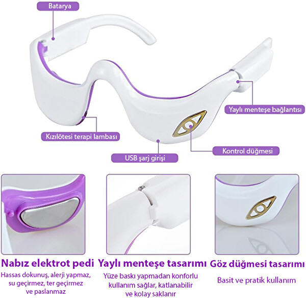 Ezere Göz Masaj Terapi Aleti Beyaz