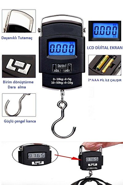Evimdeyokyok Gülenyüz Elektronik Dijital El Kantarı 50 KG - 10 G Hassasiyet