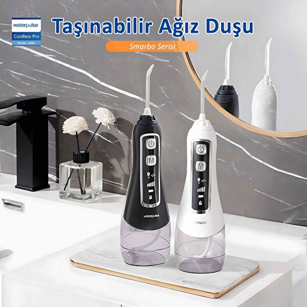 Waterpulse V580 Taşınabilir Şarjlı Masajlı Diş ve Protez Bakım Ağız Duşu Mavi