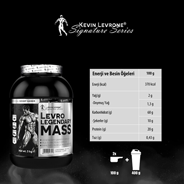 Kevin Levrone Levro Legendary Mass 3000 GR Çikolata Aromalı