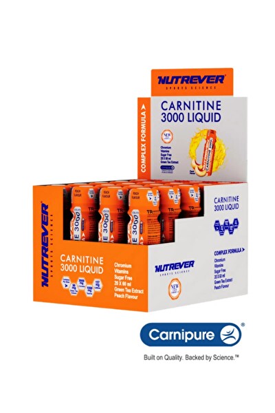 Nutrever L-Carnitine 3000 Liquid 20 Ampul Şeftali Aromalı