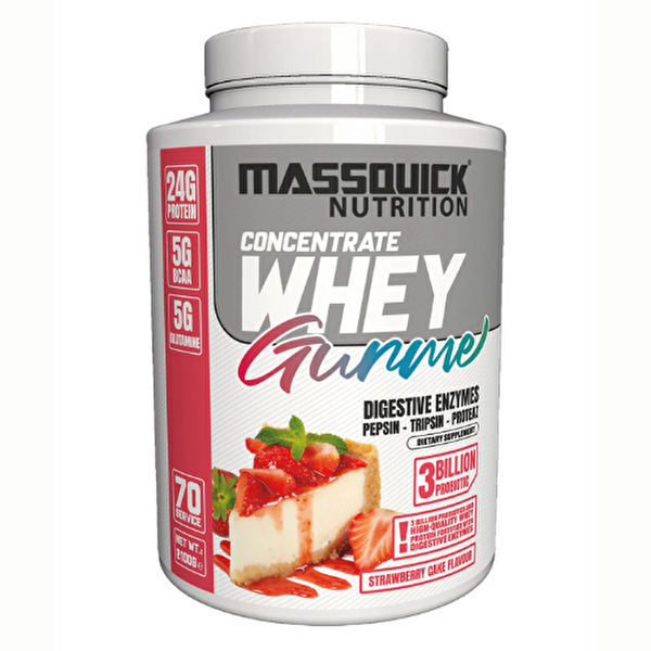 MassQuick Gurme Whey Protein Tozu 70 Servis Çilek Aromalı