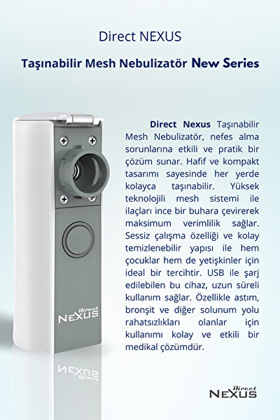 Direct Nexus New Series Taşınabilir Mesh Nebulizatör