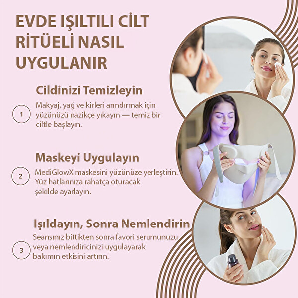 Ezere Yüz İçin Şarjlı 9 Modlu 480 Boncuklu Cilt Masajı Kızılötesi ve Kırmızı Işık Terapisi Maskesi Krem