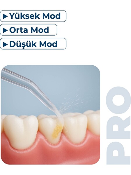 PiranTech AquaDent Pro Şarjlı Ağız Duşu 4 Başlıklı Diş Arası Temizleme Cihazı